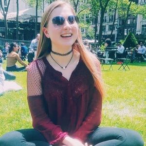 Red long sleeve top from American Eagle